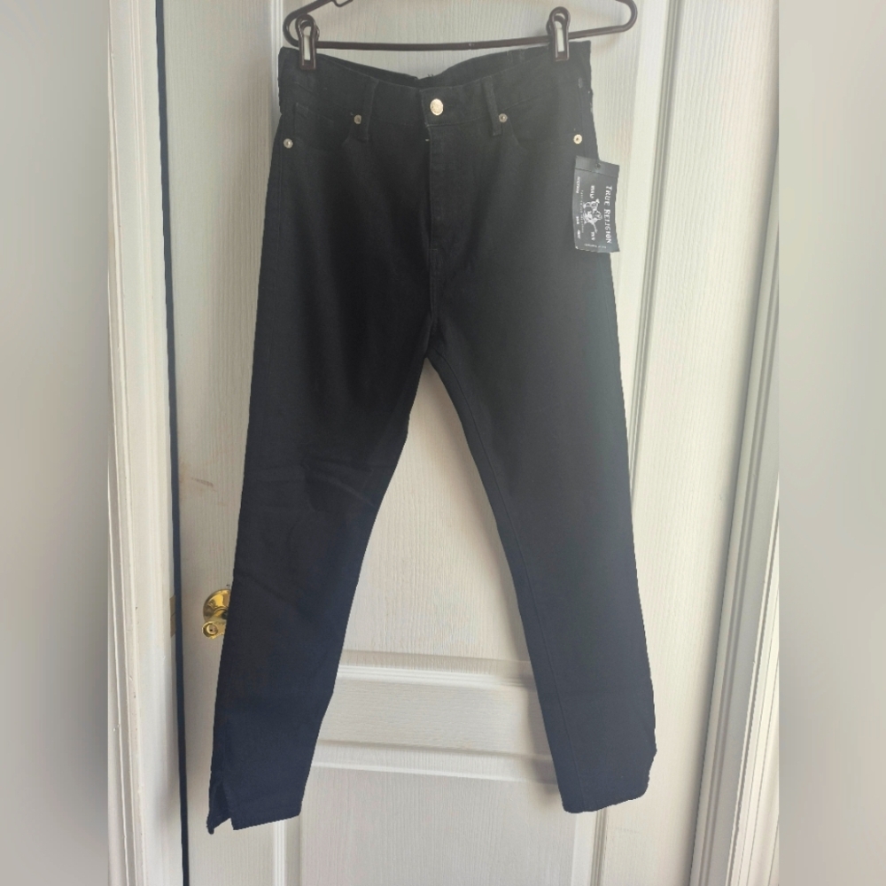 True Religion Black Halle Hugh Rise Super Skunny Size 31